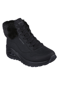 Skechers Damen UNO Fall Air Sneaker Winterstiefel 167274 BBK Black
