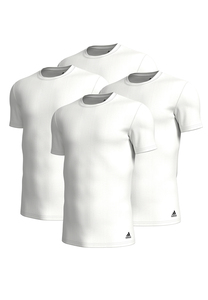 adidas Crew Neck T-Shirt Herren Unterhemd Rund Ausschnitt langlebig 4 er Pack