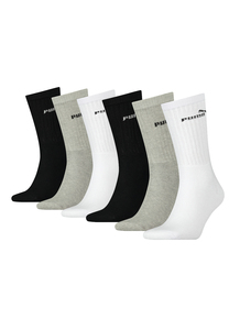 Puma Sportsocken Tennissocken Crew Tennis Socken Unisex fr Damen und Herren 6 Paar