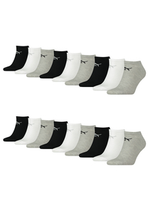 Puma Unisex Sneaker Socken im Retro Design kn�chelhoch f�r Damen Herren 18er Pack