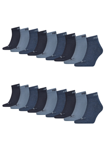 Puma Unisex Quarter Socken Sneaker im Retro Design knchelhoch fr Damen Herren 18er Pack