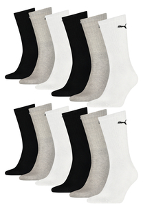 Puma Unisex Crew Tennissocken Sportsocken Socken f�r Damen Herren 12 Paar