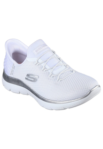 SKECHERS SLIP INS SUMMITS - DIAMOND DREAM Sneakers Damen weiss/silber 150123 WSL
