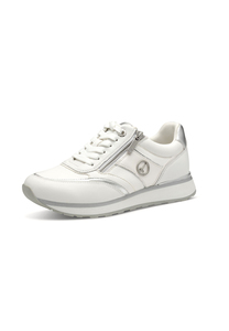 Tamaris Damen Low Top Sneaker 1-23726-43 171 Frauen M2373943 Wei�/Silber 