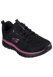 Skechers Sport Womens GRACEFUL GET CONNECTED Frauen Black/Mauve 12615 BKMV 
