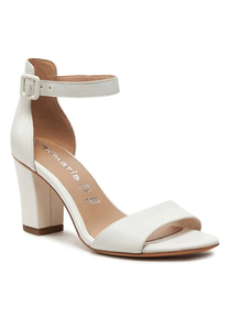 Tamaris Damen Leder Sandalette 1-28326-42 100 Frauen Schuhe M2832642 wei� 