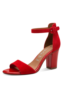 Tamaris Damen Leder Sandalette 1-28326-42 518 Frauen Schuhe M2832642 rot 