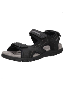 Geox UOMO SANDAL STRADA Herren Sandale U8824P 050AU C9310 Black/Stone