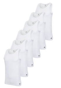 adidas Herren Unterhemd Tank Top Baumwolle Sportswear 6er Pack