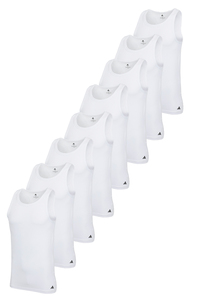 adidas Herren Unterhemd Tank Top Baumwolle Sportswear 8er Pack 