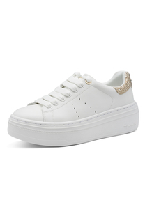 Tamaris  Damen Sneaker 1-23755-45 118 Low Top Frauen Glitzer M2375545 Weiss