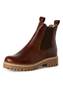 Tamaris Damen Leder Chelsea Boot 1-26494-45-305 Warmfutter Stiefelette Braun