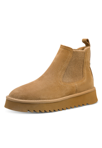 Tamaris Damen Leder Stiefelette Chelsea Boot Plateausohle 1-26419-45 310 Camel