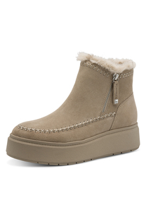 Tamaris Damen Leder Stiefelette Warmfutter Plateausohle 1-2644245-45 375 braun