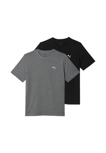 2 er Pack Puma Ess Logo Tee Multipack M T-Shirt Herren Rundhals 692313 04