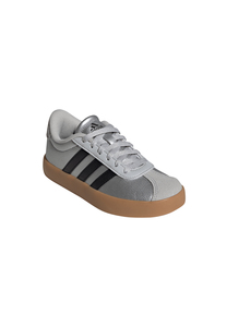 Adidas VL Court 3.0 K Kinder Unisex Sneaker leder IH3945 Silver Metallic