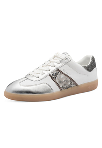 Tamaris Sneaker 1-23624-43 171 Damen Low Top Frauen Schuhe Leder Wei�/Silber