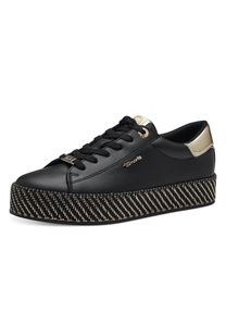 Tamaris Low Top Damen  Sneaker 1-23713-42 048 Frauen Vegan M2371342 Schwarz/Gold