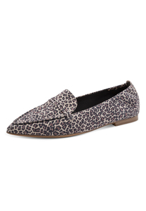 Tamaris Leder Slipper Damen 1-24237-46-360 Frauen Schuhe Halbschuh Leopard 