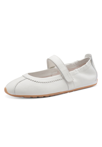 Tamaris Damen Leder Ballerina 1-22145-46-100 Frauen Schuhe Riemchen Wei�