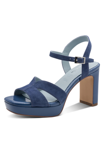 Tamaris Damen Leder Sandalette 1-28309-42-800 Frauen Schuhe Blau