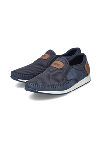 Rieker Herren Schlupfschuh Slipper mit Stretcheins�tzen 11954-14 Blue