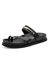 Tamaris Leder Pantolette Damen 1-27415-46-001 Frauen Schuhe Footbed Schwarz