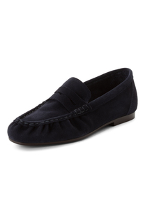 Tamaris Damen Leder Moccassin 1-24205-46-805 Frauen Schuhe Slipper Dunkelblau