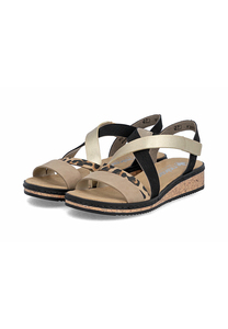 Rieker Damen Keilsandaletten Sandalen V3663-92 Frauen Schuhe Sandale Keilabsatz
