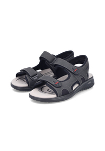 Rieker Herren Trekkingsandale 26455-00 Sandalen Schuhe Sommer Trekking Schwarz