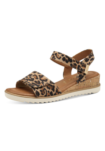Tamaris Damen Sandalette 1-28118-44-360 Frauen Schuhe Keilabsatz Leopard