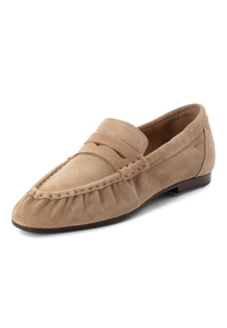 Tamaris Damen Leder Moccassin 1-24205-46-341 Frauen Schuhe Slipper Beige