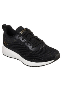 Skechers Bobs Squad - TOTAL GLAM Damen Sneaker Frauen Schuhe 32502 BKMT Schwarz