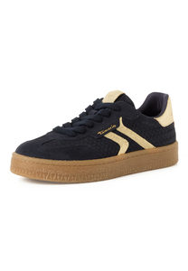 Tamaris Damen Leder Sneaker 1-23723-44-890 Low Top Frauen Schuh Dunkelblau