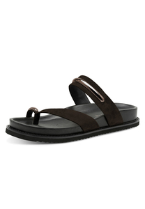 Tamaris Leder Pantolette Damen 1-27415-46-304 Frauen Schuhe Footbed Braun