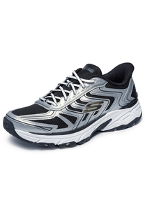 SKECHERS Herren STAMINA SPORT Slip-On Sneaker 233150 SLBK Silver Black