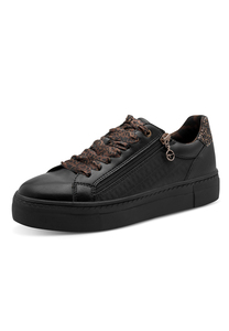 Tamaris Low Top Sneaker 1-23313-41-090 Damen Frauen Schuhe Vegan Schwarz/Leopard