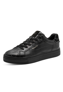 Tamaris Damen Leder Sneaker 1-23730-47-028 Frauen Schn�rschuh Black Croco