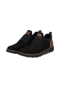Rieker Herren Schn�rschuhe Halbschuhe Businessschuhe Leder Schuhe B3360-00 Black extra Weit 