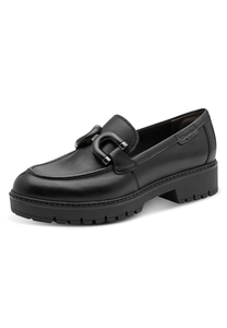 Tamaris Damen Leder Slipper 1-24740-47-001 Frauen Loafer Schuhe schwarz 