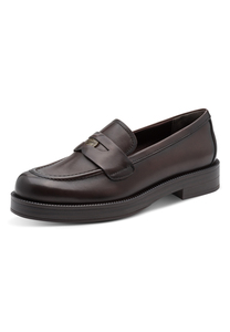 Tamaris Damen Leder Slipper 1-24354-47-304 Frauen Loafer Schuhe Braun