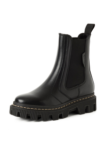 Tamaris Damen Leder Chelsea Boot 1-25488-47-001 Stiefelette Frauen Schwarz