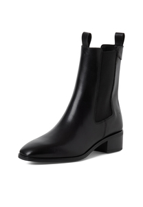 Tamaris Damen Leder Stiefelette Chelsea Boot 1-25304-47-003 schwarz 