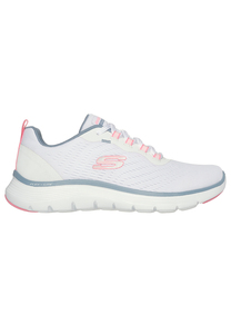 Skechers Damen Flex Appeal 5 0 New Path Sneaker White Pink Black
