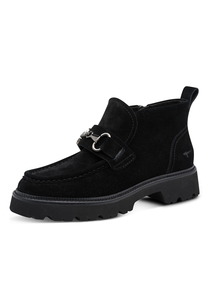 Tamaris Damen Lederstiefelette 1-25451-47-004 Frauen Loafer-Style Schwarz
