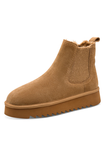 Tamaris Damen Leder Stiefelette Chelsea Boot Plateausohle 1-26419-45-346