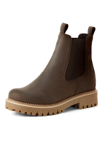 Tamaris Damen Leder Chelsea Boot 1-26494-45-3B4 gef�ttert Stiefelette Braun