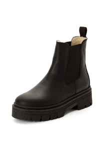Tamaris Damen Leder Stiefelette 1-26450-47-001 gef�ttert Chelsea Boot Schwarz