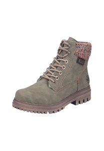 Rieker Damen Y7621 Schn�rstiefel Winterstiefel Normalweite F Gr�n