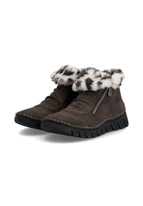 Rieker Damen Kurzstiefel mit Doppel Rei�verschluss  57551 Braun